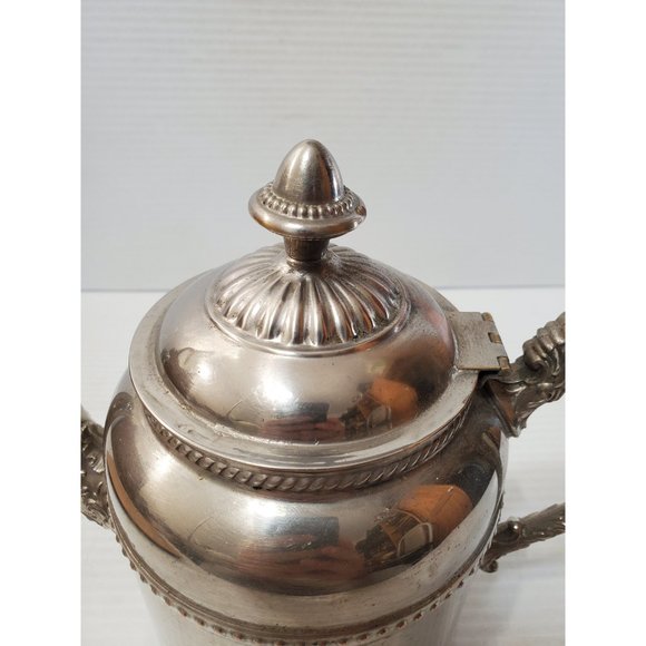 Antique Copper and Silverplate Teapot 1899 Patent - Picture 6 of 12